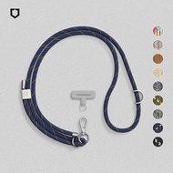 RHINOSHIELD 犀牛盾 編織手機掛繩組合-背帶式[手機掛繩+掛繩夾片](Apple/Android適用)星河銀+掛片