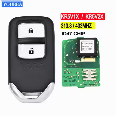 For Honda HRV CRV City Crider Jazz Shuttle Vezel Remote Key 313.8/433MHZ FCCID:KR5V1X KR5V2X PN:7214