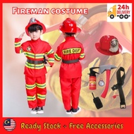 Costume Kids Cosplay Fireman Firefighter Toys For Kids Girls Boys Gift Fireman Malaysia Kostum Bomba Uniform Mainan