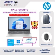 HP 15-fd0670TU 15.6" FHD Laptop Moonlight Blue ( i3-N305, 8GB, 512GB SSD, Intel, W11, HS+M365 )