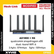 MESH-LINK CP502 (Version 3) AX1800 Qualcomm x55 WiFi 6 5G Modem Router (Latest Firmware ) ( Deco / 5