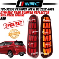 YCL-3025S Perodua Myvi G3 Facelift 2022 - 2024 Dynamic Rear Bumper Reflector With Signal Running