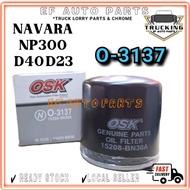 OSK Oil Filter Nissan Navara D40 D23 2.5 NP300 2.5 URVAN E26 O-3137 15208-BN30A 15208-EB70D