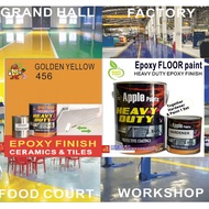 GOLDEN YELLOW 456 ( 5L ) APPLE BRAND EPOXY  • Floor Coating / Heavy Duty Protection / EPOXY  PAINT  / CAT EPOXY LANTAI / FLOOR CERAMIC TILES CEMENT