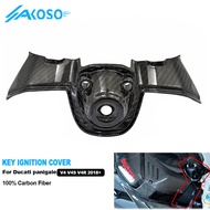 AKOSO Panigale V4 Motorcycle Body Fairing Accessories Real Carbon Fiber Key Ignition Cover For Ducat