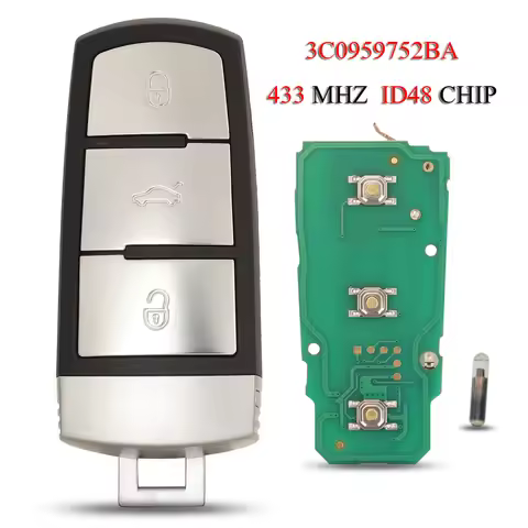 jingyuqin 3C0959752BA Remote Car Key For VW VolksWagen Passat B6 3C B7 Magotan CC Half Smart 3Button