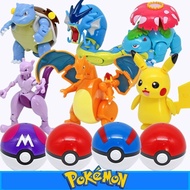 1 set of bag Brinquedos Reais Pokémon Pikachu Monster Action Character Game Poke Ball Model Children
