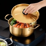 Ready Stock 💥 Periuk Korean-Style Gold Noodle Pot Periuk Mee Korean Periuk Masak Sup