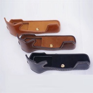 PU Leather Half Body Camera Bag Case For Olympus EM5II E-M5 Mark II Bottom Cover