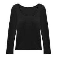 thermal wear woman heattech woman T-shirt lengan panjang wanita yang disikat dan hangat di luar rak