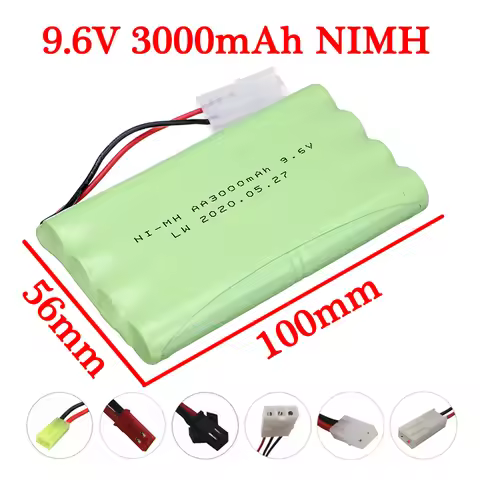 9.6v 3000mah NiMH Battery For Rc toys Car Trucks Tanks Train Robot Boat Gun Tamiya-2P/3P plug Ni-MH 