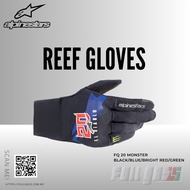ALPINESTARS REEF GLOVES (FQ20 MONSTER BLACK/BLUE/BRIGHT RED/GRAY) 100% ORIGINAL