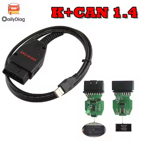 VAG K+CAN Commander 1.4 Full Version Commander PIC18F25K80+FTDI FT232RL Chip OBD2 Scanner Diagnostic
