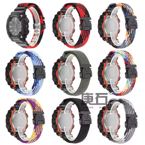Nylon Strap watch band Parachute-style Buckle For Caiso GA-900 GA 900