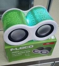 Speaker Teropong Bluetooth Portable Musik Mp3 Player Fleco LED Lampu