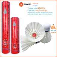 Badminton Box with Red Sea Bird's Nest Wood Base, Duck Feather Shuttlecock, White Feather Shuttlecoc