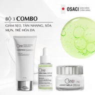 Osaci set of 3 to prevent acne, dark spots, fade scars, and whiten skin including Serum 20ml + Cream