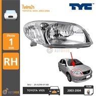 ไฟหน้า TOYOTA VIOS ปี 2003-2004 ยี่ห้อ TYC (20-A300-01-6B 20-A299-01-6B)
