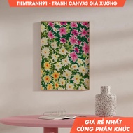 Tranh treo tường Colorful Ditsy Floral Wall Art Colorful Wall Art Abstract Wall Art  tặng kèm đinh t