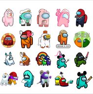 1 cute Among Us character sticker for multi-purpose decoration