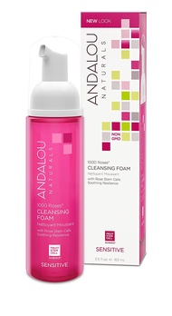 Andalou Naturals 1000 Roses Cleansing Foam Sensitive 5.5 fl oz (163 ml)  exp 05/2028