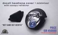 cover headlamp model ducati monster pakai lampu scoopy