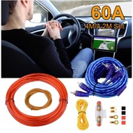 Car Audio AMP Power Cable Subwoofer Amplifier Wiring 4.0m Set With AGU FUSE 60A MA663