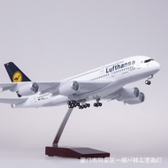 [With wheels and lights]1:160Lufthansa Airbus A380Civil Aviation Passenger Airplane Model Simulation