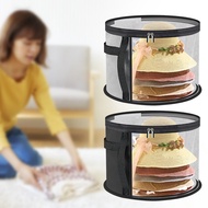 Transparent Hat Storage Bag, Portable Travel Hat Storage Bag, Foldable Hat Storage Bucket With Handl