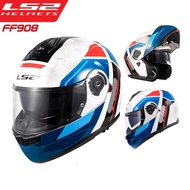 LS2 Original Motorcycle Helmet Dual Lens Capacete LS2 FF908 STROBE II Modular Flip Up Helmets Cascos