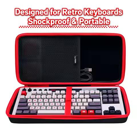 LTGEM Keyboard Case for 8Bitdo 87 Keys Retro Mechanical Keyboard Protective Storage Bag for Gaming a