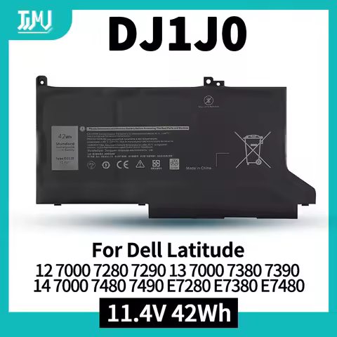 DJ1J0 Battery for Dell Latitude 7280 7290 7380 7390 7480 7490 E7280 E7290 E7380 E7390 E7480 E7490 Se