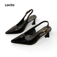 Lovito Elegant Plain Pointed High Heels End Style Brand Name Feel Heels for Women LFA82128