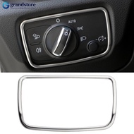 GRANDSTORE Stainless Steel Car Head Light Switch Panel Frame Cover Sticker Accessories for Audi A3 8
