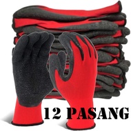 12 Pairs Rubber Work Glovesbiru Safety Work Gloves Safety Gloves Work Gloves Protective