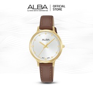 ALBA Jam Tangan Wanita ARX154 Quartz Genuine Leather Coklat