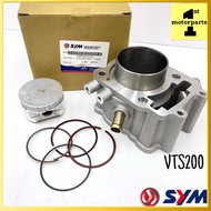 VTS200 BLOCK SET CYLINDER BLOCK PISTON &amp; RING ASSY 12100-HLA-010-A 100% ORIGINAL SYM (Ready Stock) 👍