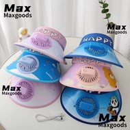 MAXG Sun Visor Hat, UV Protection Three-Speed Adjustment Fan Hat, Portable Wide Brim Anti-UV with Fan Beach Sunshade Hat Sports