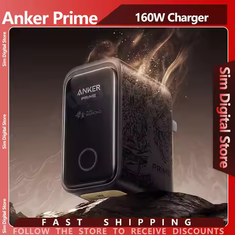 Anker Prime 160W Smart Display Charging Pro Gallium Nitride Charger Co Branded Multi Port Fast Charg