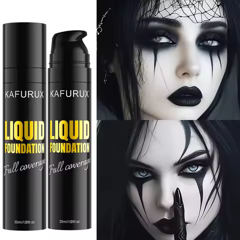 1PC Pure White Liquid Foundation for COS stage Face Makeup Long-lasting concealer Pure White Base Fo