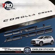 [𝗘𝗠𝗕𝗟𝗘𝗠] Toyota COROLLA CROSS Logo Sticker Bonet Logo Wording Car Hood Front and Rear Aksesori 2024 Bodykit Car Accesori