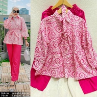 Zara extu 15437 fuschia button nursing pants set/zara one set