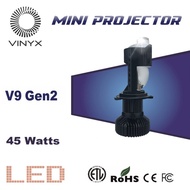 PROMO- LAMPU LED VINYX V9 PRO 45W PROJIE H4 MINI PROJECTOR LENSA MOTOR MOBIL