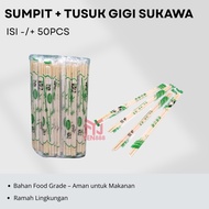 YEN888 Sterile Chopsticks + Toothpicks 50 Pairs Sukawa Brand