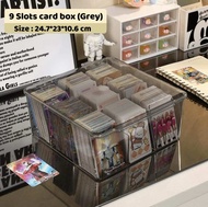 Card Box Display Cards Organiser TCG Holder Zipper Storage Idol Kpop Popmart Pokémon Pocket Clear St