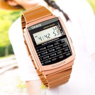 Casio 復古手錶 玫瑰金 全鋼帶