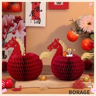 BORAG  Year Horse Ornament, Chinese  Year Table Decoration Paper Horse Ornament, Portable Horse Deco