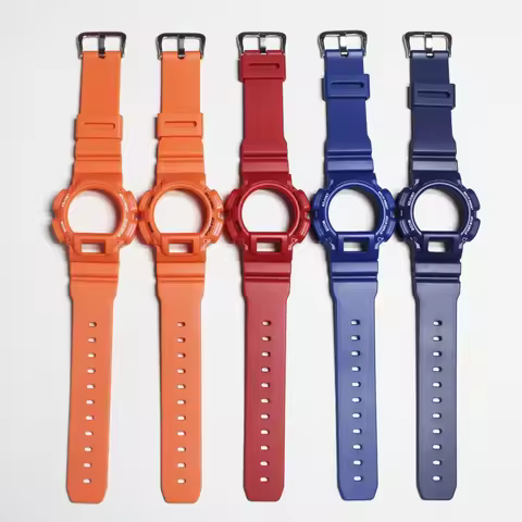 Strap and Bezel for DW-9052 / 9050 / 9051 / 004C / 9000 Watchband Waterproof Watch Band Straps and C