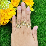 DHIYA GOLD 916 Cincin ombak rindu pahat 2c