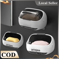 Space Capsule Soap Box Without Punching Wall-Mounted With Drainage Rack Bathroom Soap Box